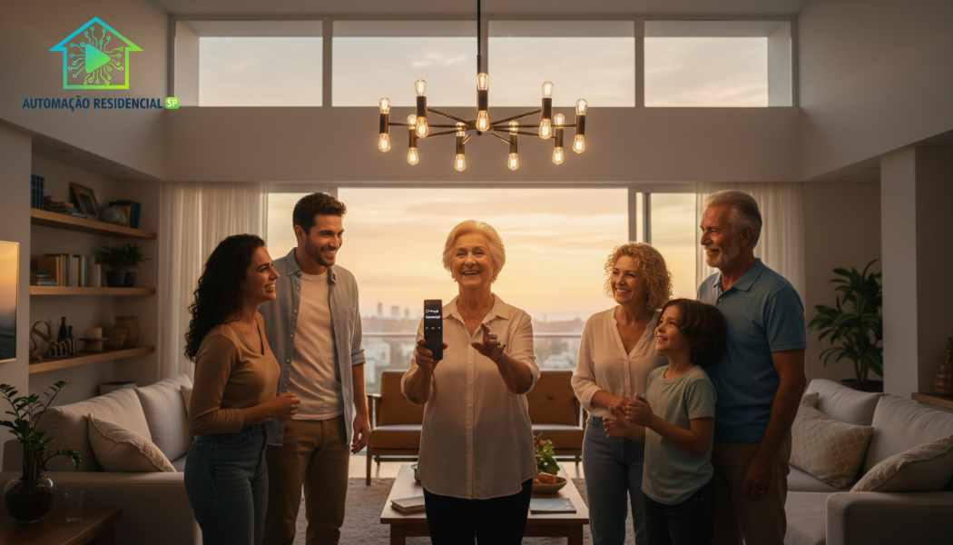 Automação idosos jovens crianças segurança