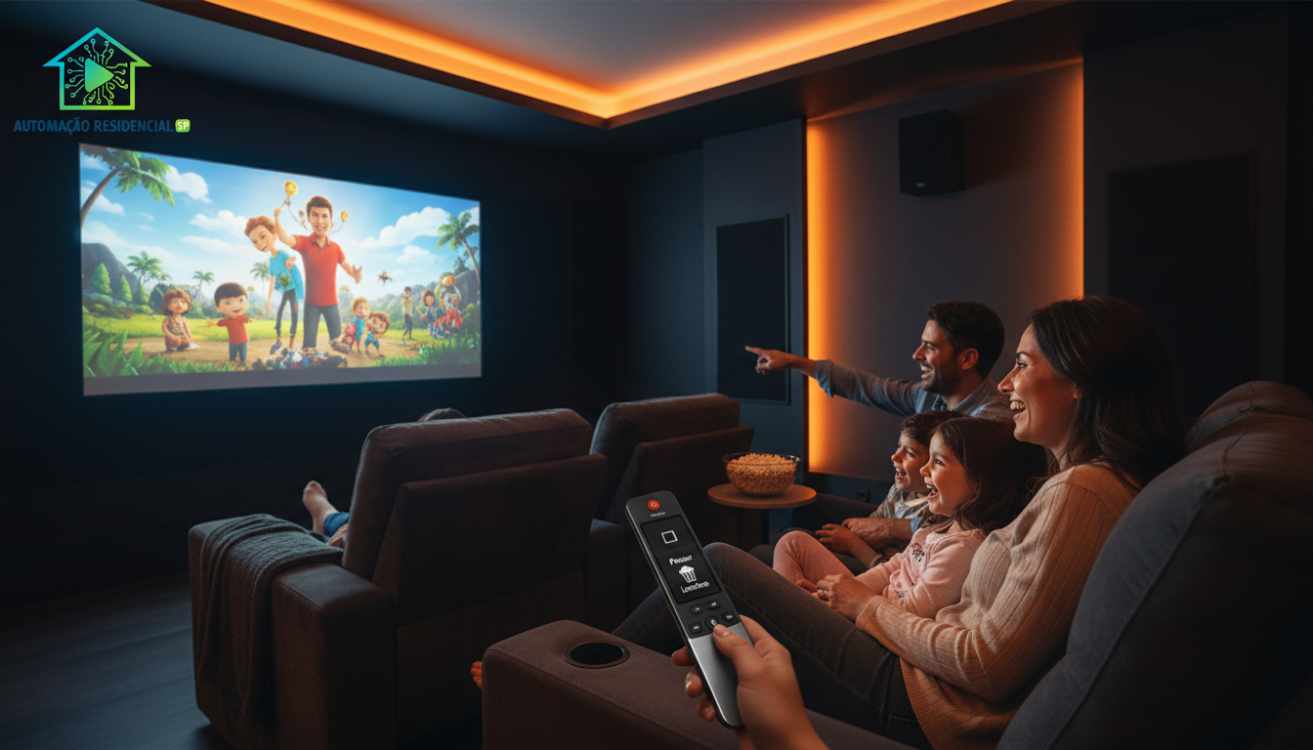 Home theater casa diversão interação família