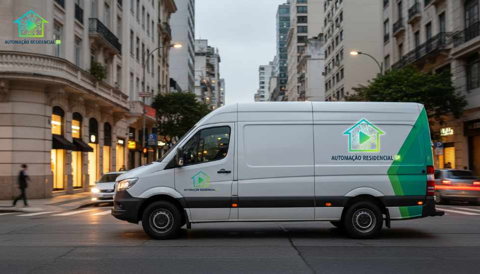 Van equipe automação SP instalação casa